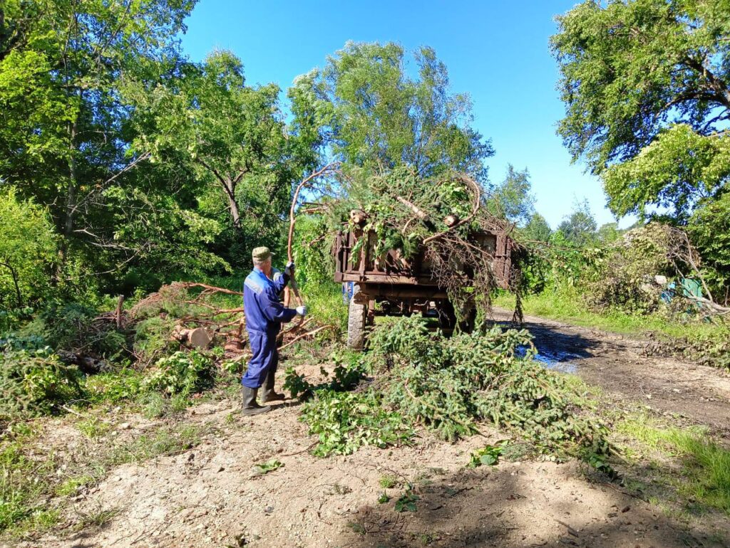 В амурском селе ликвидируют последствия урагана