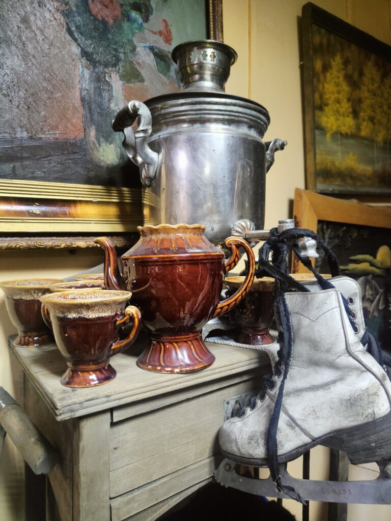 самовар, ледовые коньки, СССР