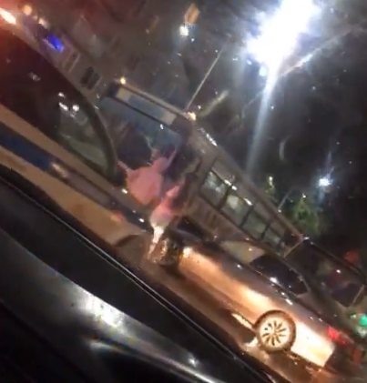 В Благовещенске иномарка столкнулась с автобусом