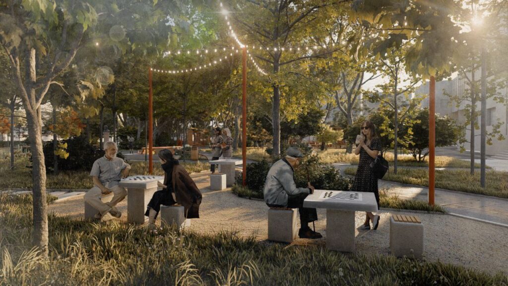 В Благовещенске построят сквер с уличным кинотеатром