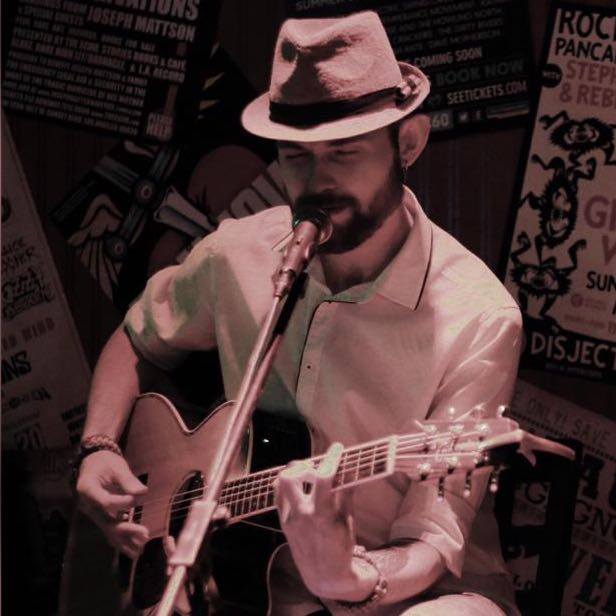 музыкант, игра на гитаре