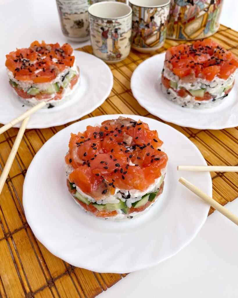 торт суши, суши салат