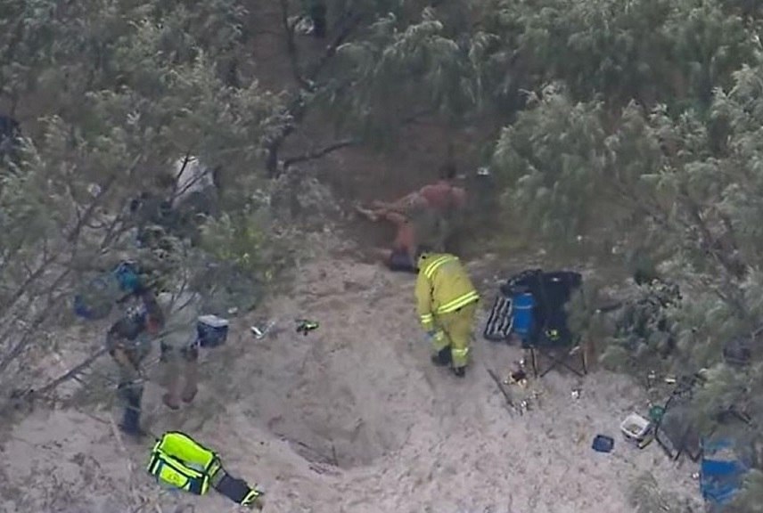 В Австралии отдыхающего на пляже заживо засыпало песком 