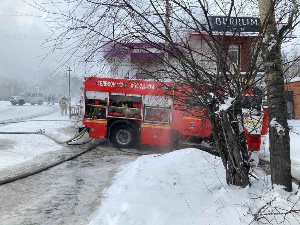 Пожар в магазине Тынды