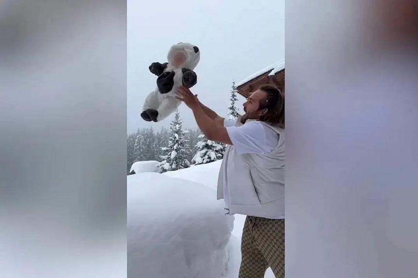 Блогер Сергей Косенко бросил двухмесячного сына в сугроб ради видео