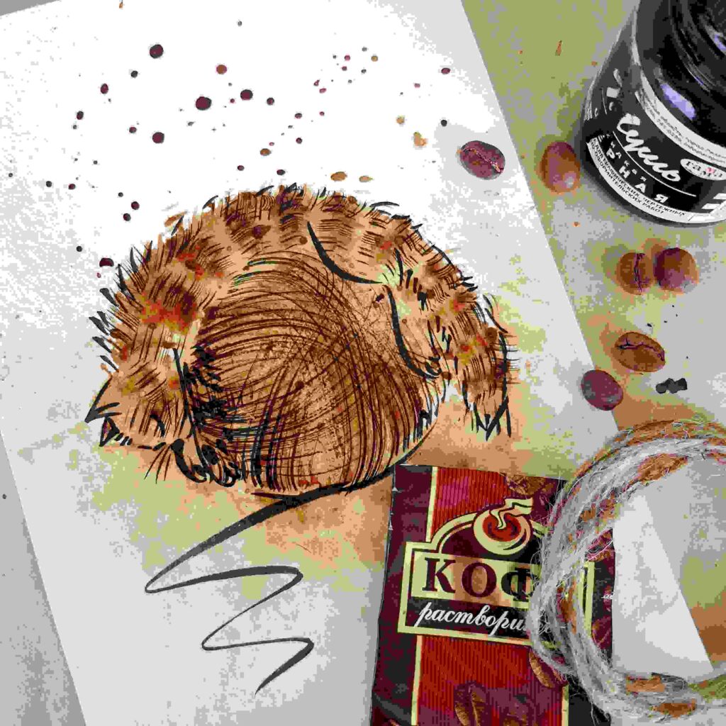 кофеграфия, кофейные рисунки, кофекот