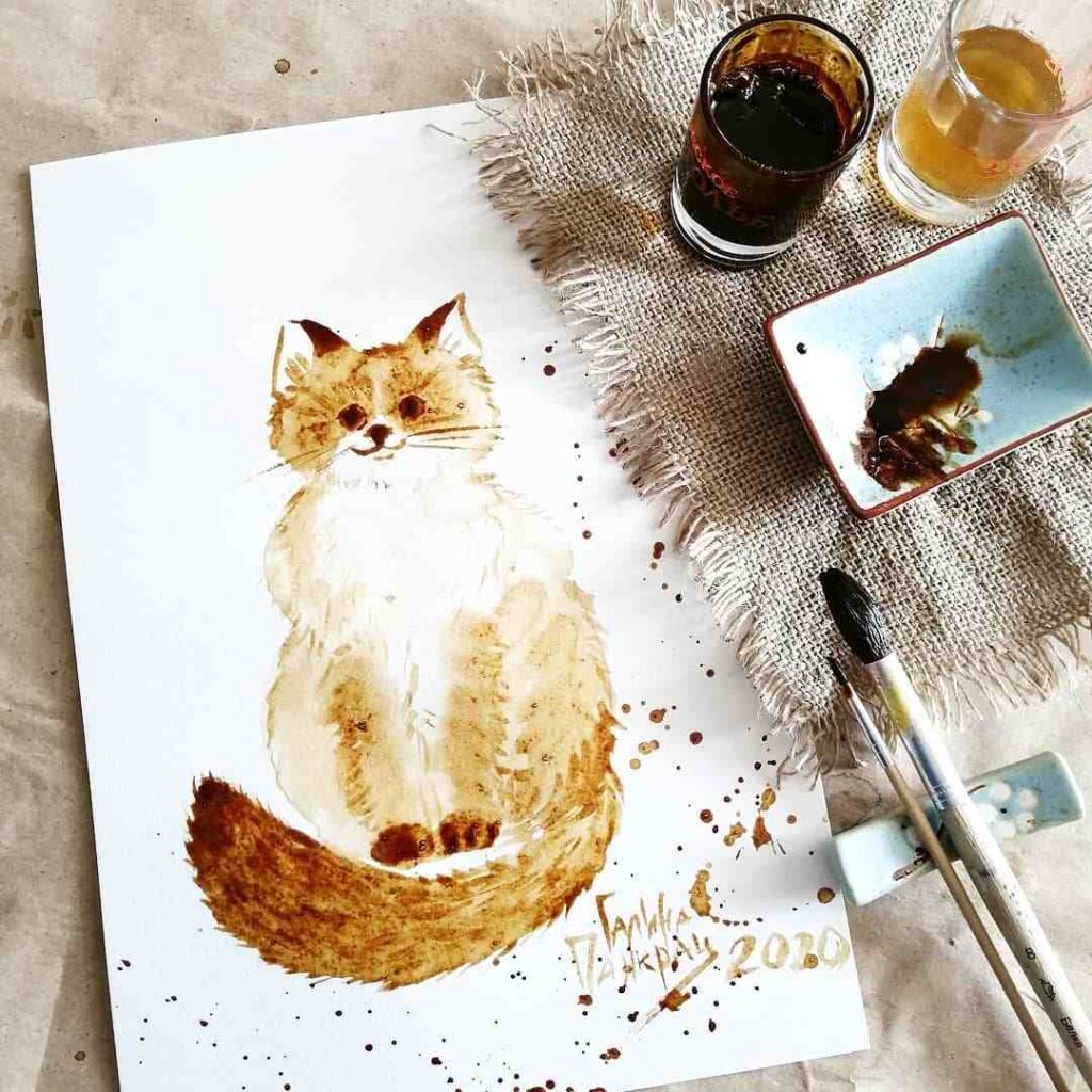кофеграфия, кофейные рисунки, кофекот