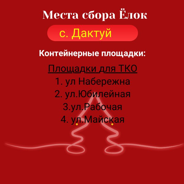 Места сбора ёлок в Магдагачинском районе