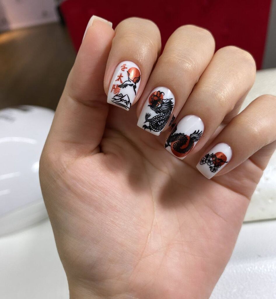 маникюр новогодний, новогодний маникюр