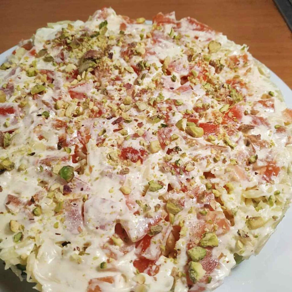 рецепт салата с фисташкой, салат с фисташкой