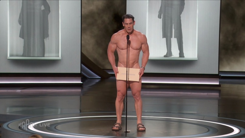 Актёр Джон Сина вышел голым на сцену премии «Оскар» 