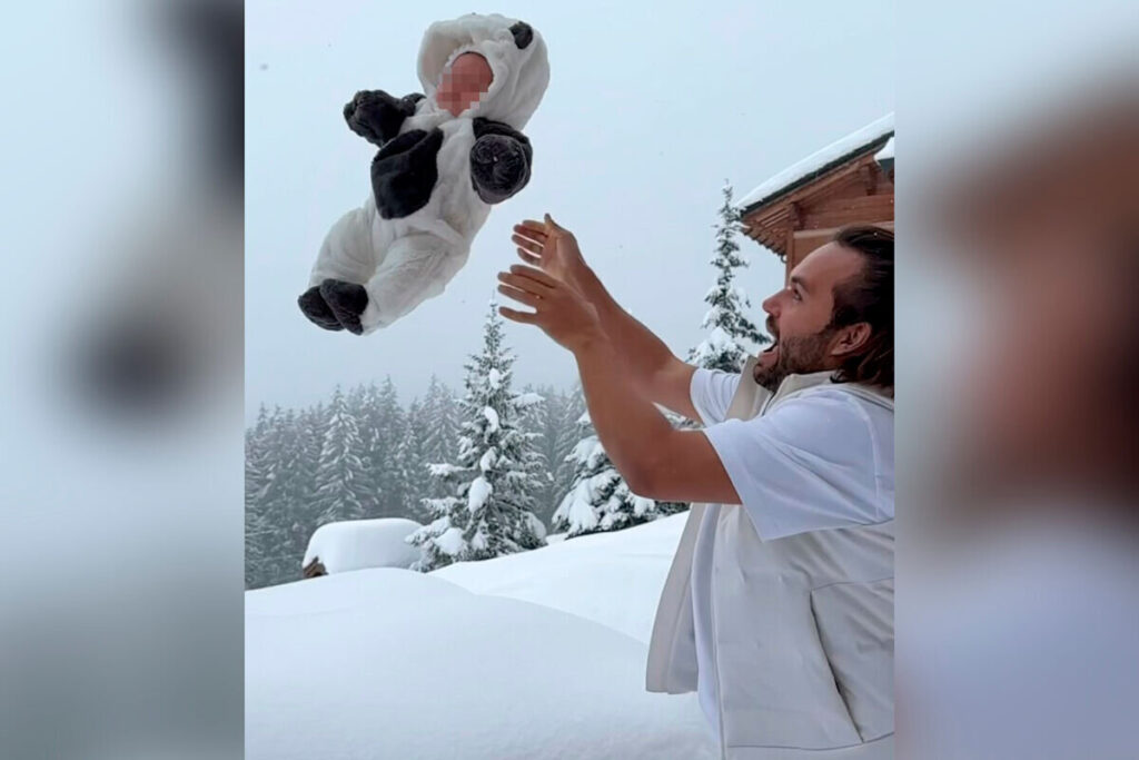 Бросивший сына в сугроб блогер Косенко опубликовал провокационное фото