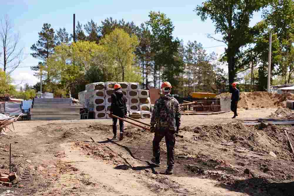 строительство бани, Екатеринославка