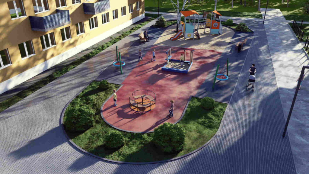 благоустройство дворов, военные городки
