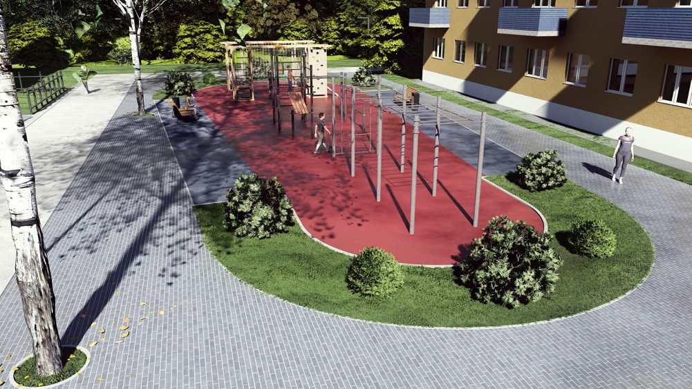 благоустройство дворов, военные городки
