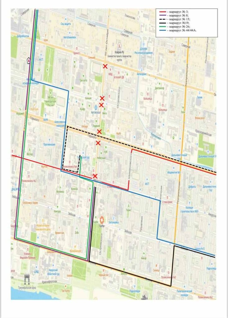 Карта городских раскопок: где в Благовещенске сейчас ремонтируют дороги и как в связи с этим ездят автобусы