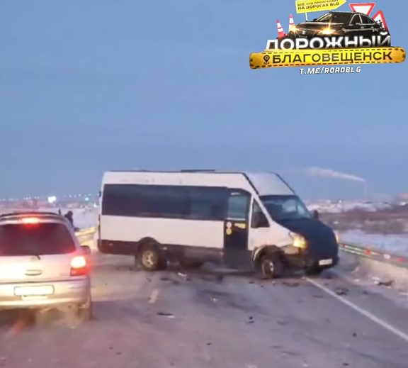 Массовое ДТП: на въезде в Благовещенск образовалась пробка