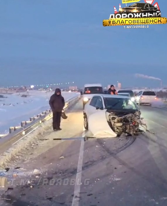 Массовое ДТП: на въезде в Благовещенск образовалась пробка