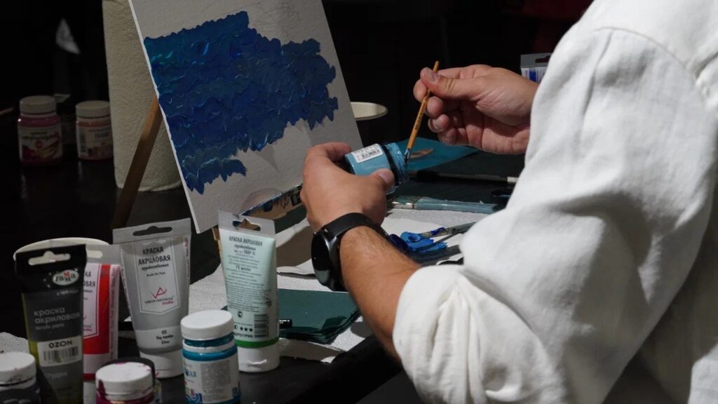краски, акрил, художник