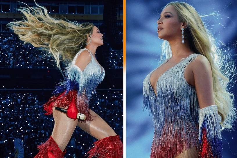 Певица Бейонсе удивила поклонников нарядом в цветах российского флага