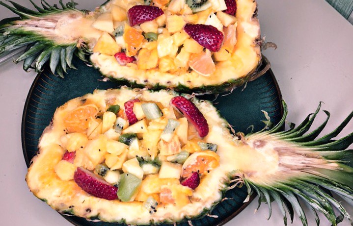 летний салат, рецепт летнего салата, сезонные фрукты, салат для похудения, рецепт вкусного салата, летние рецепты