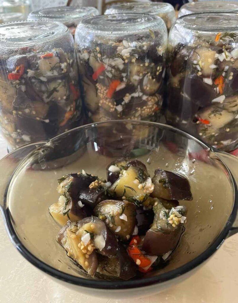 рецепт баклажан, баклажаны на зиму, хрустящие баклажаны, жареные баклажаны, салат с баклажанами