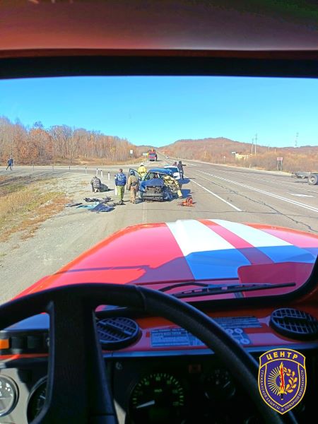 На трассе "Амур" жесткое ДТП: двое пострадали