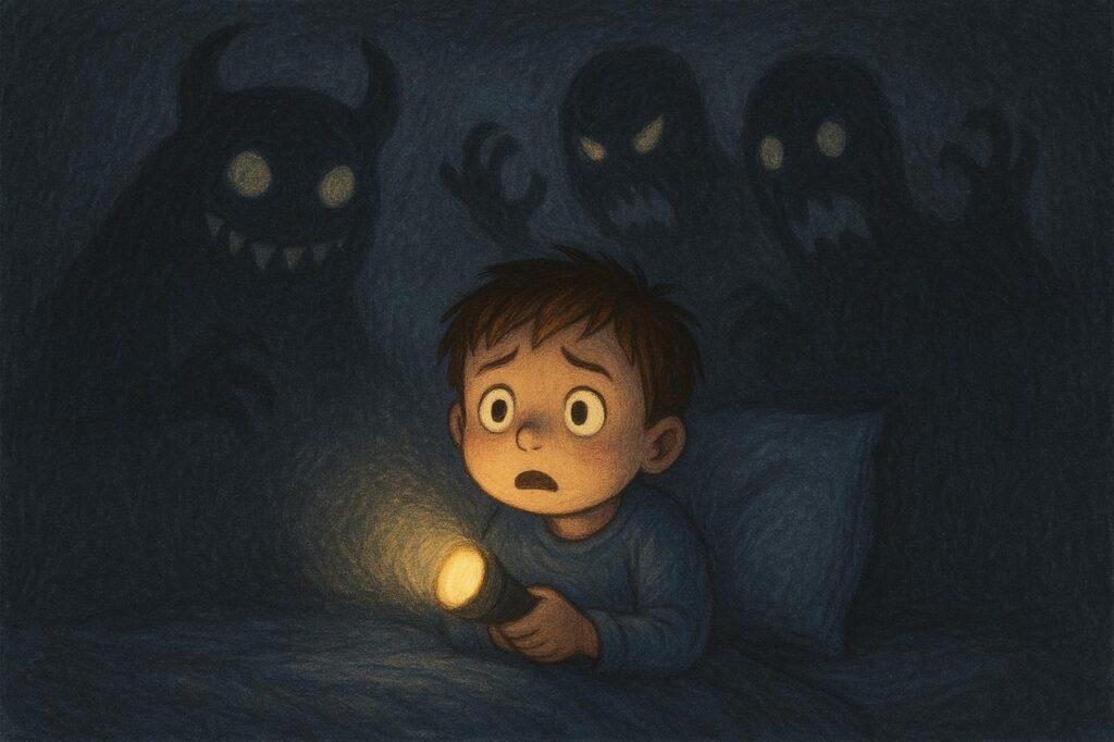 ребенок в темноте