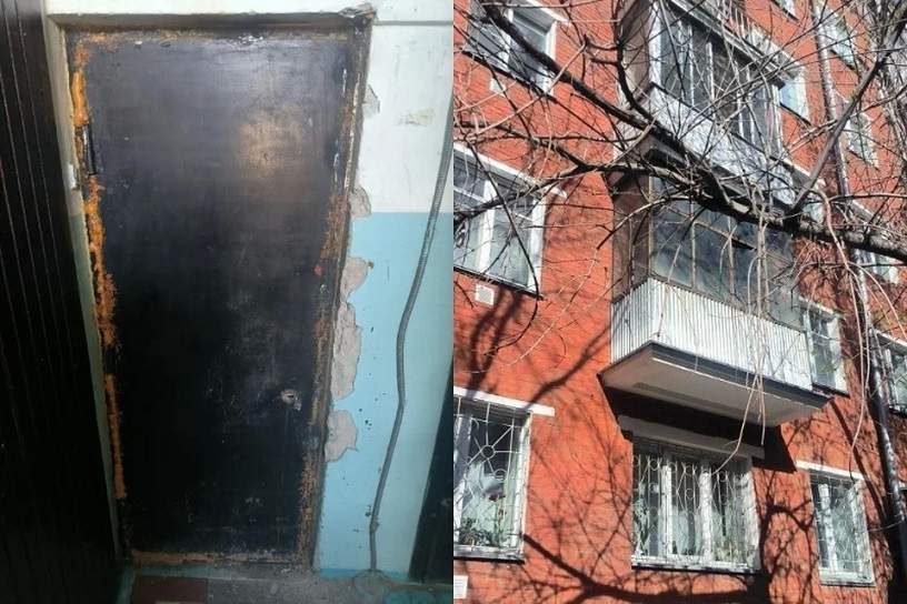 Жители Новосибирска заварили дверь соседке, которая захламила квартиру