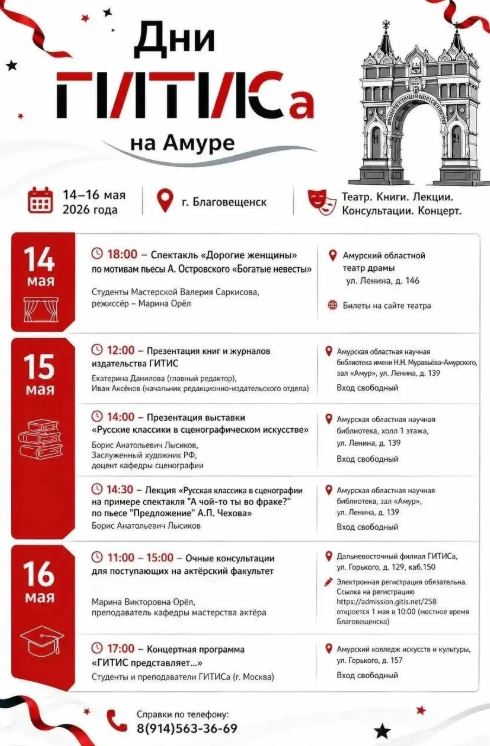 расписание ГИТИСа
