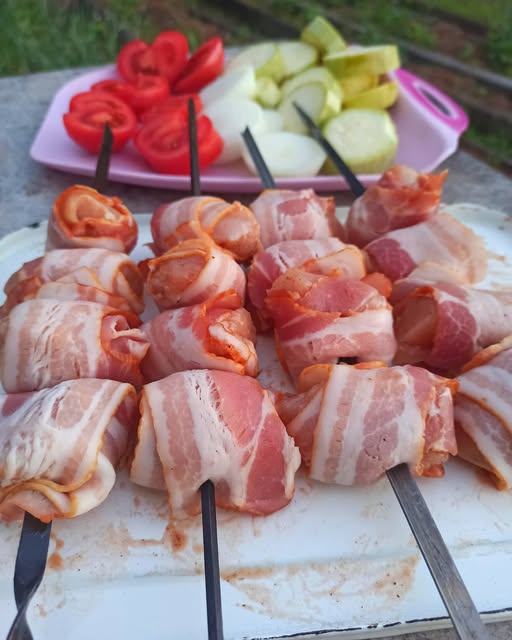 сырный суп, сырный суп рецепт, в беконе, бекон в духовке,  курица в беконе, шампиньоны в беконе, грибы в беконе