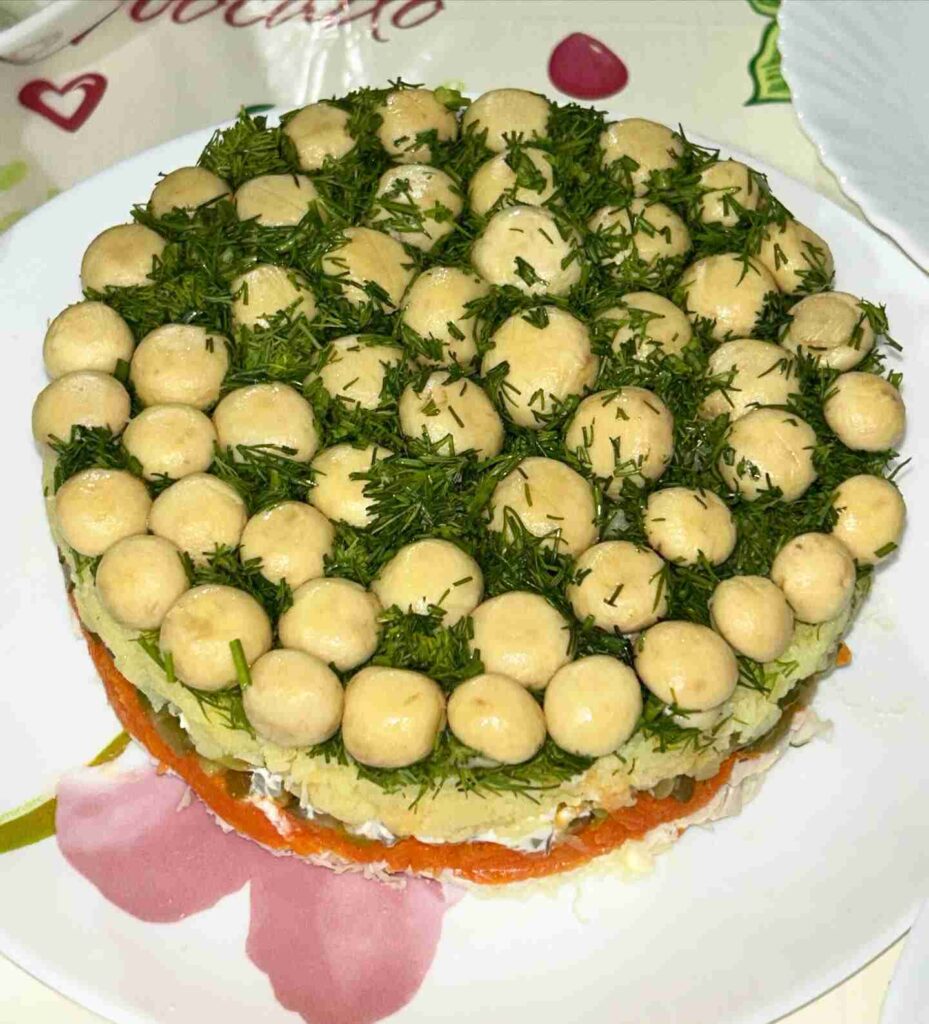рецепты с грибами, маринованные грибы, маринованные шампиньоны, салат с курицей, салат с курицей и грибами, ризотто с грибами, салат лесная поляна, салат грибная поляна